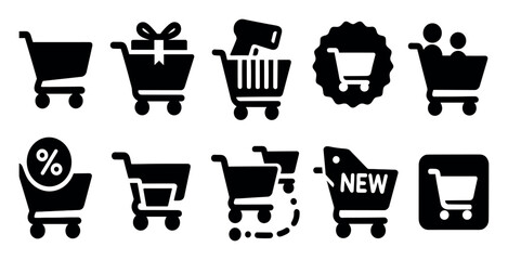 Meat and bbq solid icon set. grilled, steak, barbecue, solid style icons collection