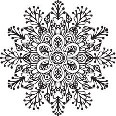 Beautiful flower art and mandala vector design