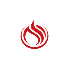 meat hot plate fire roast simple curves logo vector