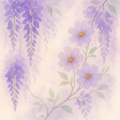 Fototapeta premium Floral Wreath Vector Frame Illustration