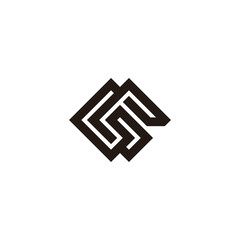 letter mg mountain stripes abstract logo vector