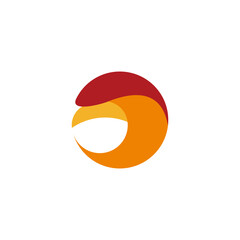 circles eagle head brave colorful symbol vector