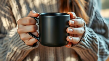 Warm, personal mug mockup, emphasizing comfort and a human touch.