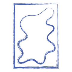 Abstract Blue Brush Frame Design