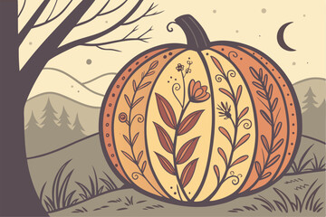 Pumpkin Perfection: Nature-Inspired Artwork