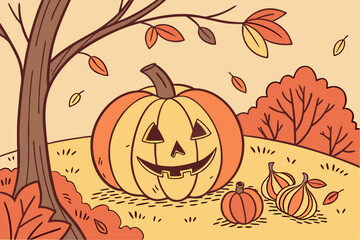 Wholesome Autumn Pumpkin Art