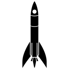 rocket on white background