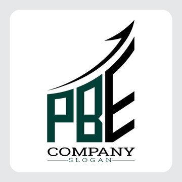 PBE Company Logo Design Growth vector, PBE Upward Arrow Business Success Logo vector, PBE Corporate Branding Logo , PBE logo design, PBE simple and modern logo, PBE business finance logo design, etc.