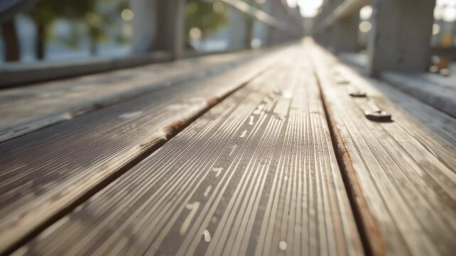 Close-Up of Weathered Deck Railing Bolts Captured in Natural Light