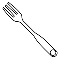 Minimal Fork Line Art Design