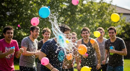 Group water balloon fight