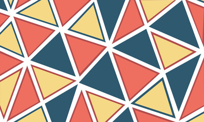 Colorful Geometric Triangle Pattern – Abstract Retro Vector Background