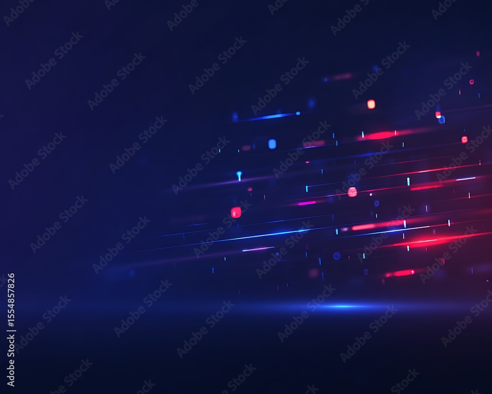 Poster abstract data stream with digital particles
