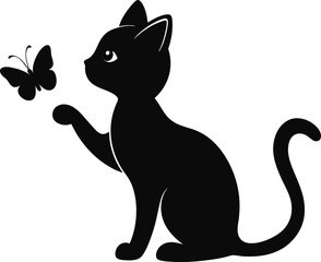 Cats and Dogs Silhouette Bundle Sitting, Playing, Sleeping, and Pet Pose Vector Collection