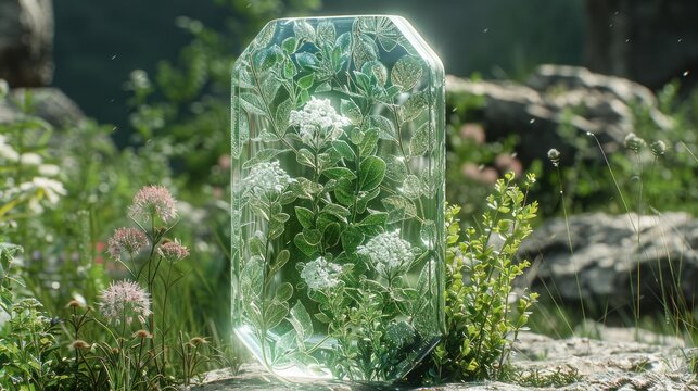 Enchanted Glass Prism: A Floral Sanctuary