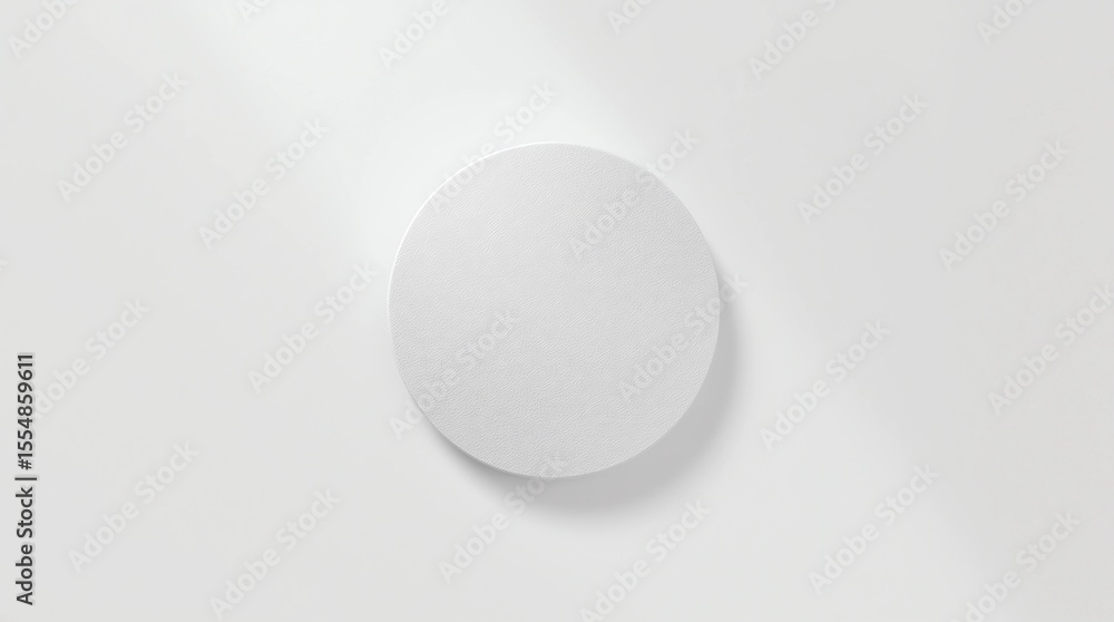 Fototapete 3d white isolated background texture. art 3d rendering interior. realistic blank round and reflectio