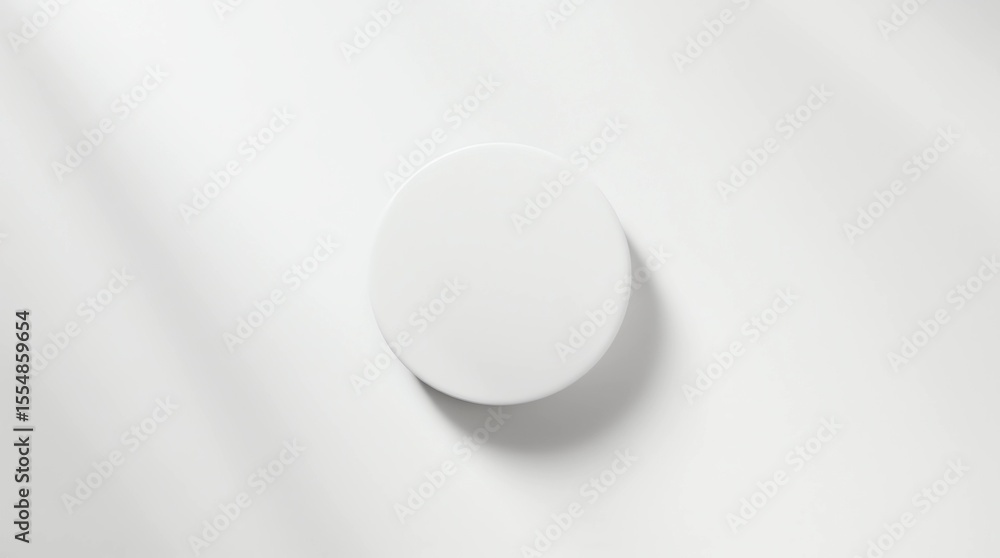 Fototapete 3d white isolated background texture. art 3d rendering interior. realistic blank round and reflectio