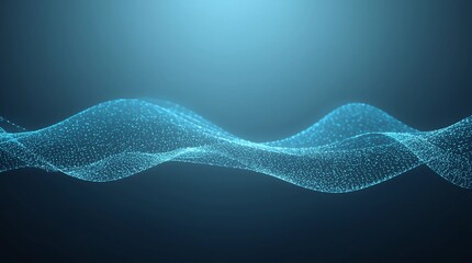 Blue glowing new technology in deep space 