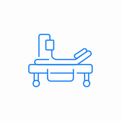 hospital bed treatment icon sign vector