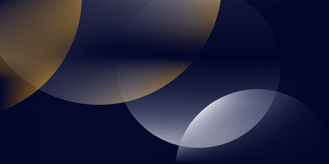 Navy blue abstract simple background with halftone golden lines delicate pattern. Small light spot box modern good