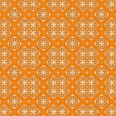 Orange and White Geometric Seamless Pattern  Elegant Design for Textile, Wallpaper, and Backgrounds