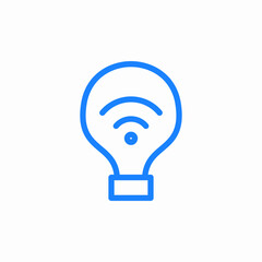 lightbulb wifi signal icon sign vector