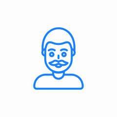 man with moustache icon sign vector