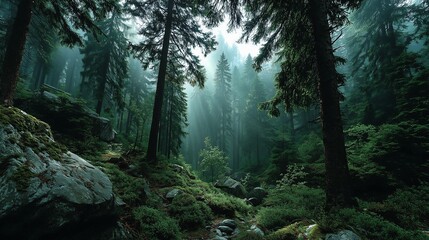 sunlight coming through the trees