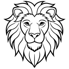 Obraz premium Powerful lion head vector illustration for wildlife mascot or tattoo design