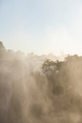 Victoria Falls in Zimbabwe on sunrise