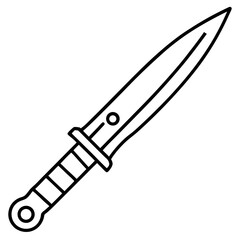 Minimalist Knife Outline Vector