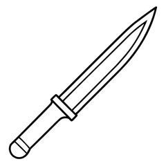 Minimalist Knife Outline Vector