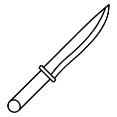 Minimalist Knife Outline Vector