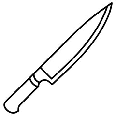 Minimalist Knife Outline Vector