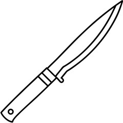 Minimalist Knife Outline Vector