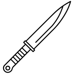 Minimalist Knife Outline Vector