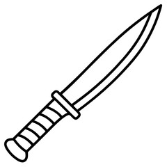 Minimalist Knife Outline Vector