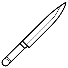 Minimalist Knife Outline Vector
