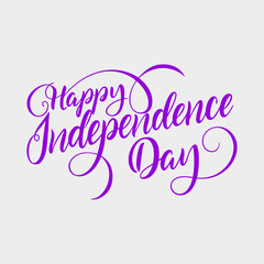 Happy Independence Day Typography Design – Elegant Calligraphy Text for National Celebrations