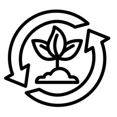 Soil Restoration  Icon Element For Design	