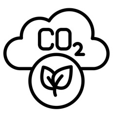Carbon Neutral  Icon Element For Design	