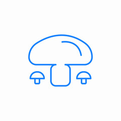 mushroom cluster group icon sign vector