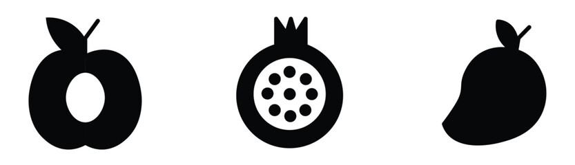 fruits icons vector illustration. icons bundle isolated on white background. Editable stroke.
