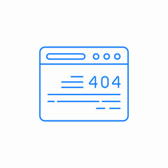 page not found error icon sign vector