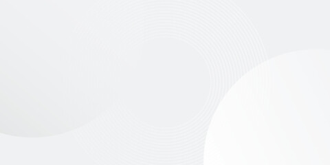 White geometric abstract background overlap layer on bright space with lines effect decoration. Simple design element circles style