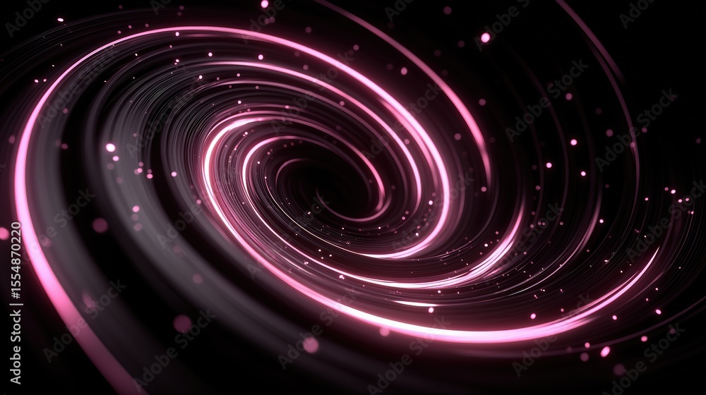 Poster abstract galaxy swirl: a mesmerizing image of a spiral galaxy, crafted with swirling lines of light 