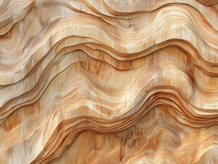 Stunning abstract natural layered pattern in warm earthy tones resembling intricate wood carvings or geological formations