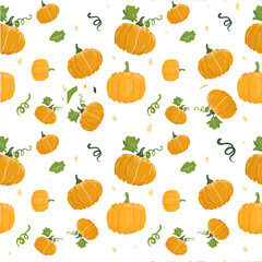 seamless pattern with pumpkin. Outumn designe