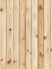 Close-up of a natural light-colored wooden surface with visible knots and vertical planks for interior design crafting and decoration