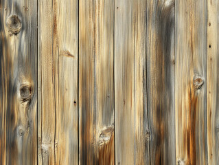 Close-up of weathered wooden fence panels showing natural textures and aged wood surface details